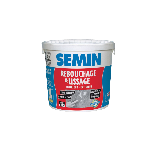 rebouchage et lissage semin