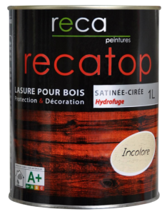 reactop lasure pour bois satinée reca peintures